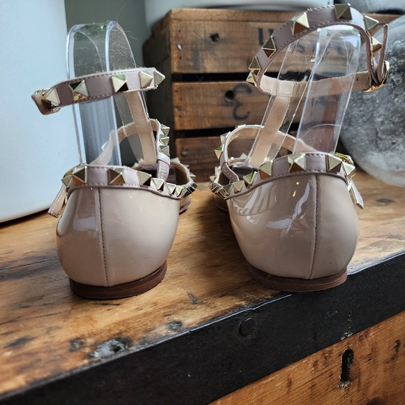 Valentino Rockstud Ankle Wrap flats - Picture 4 of 8